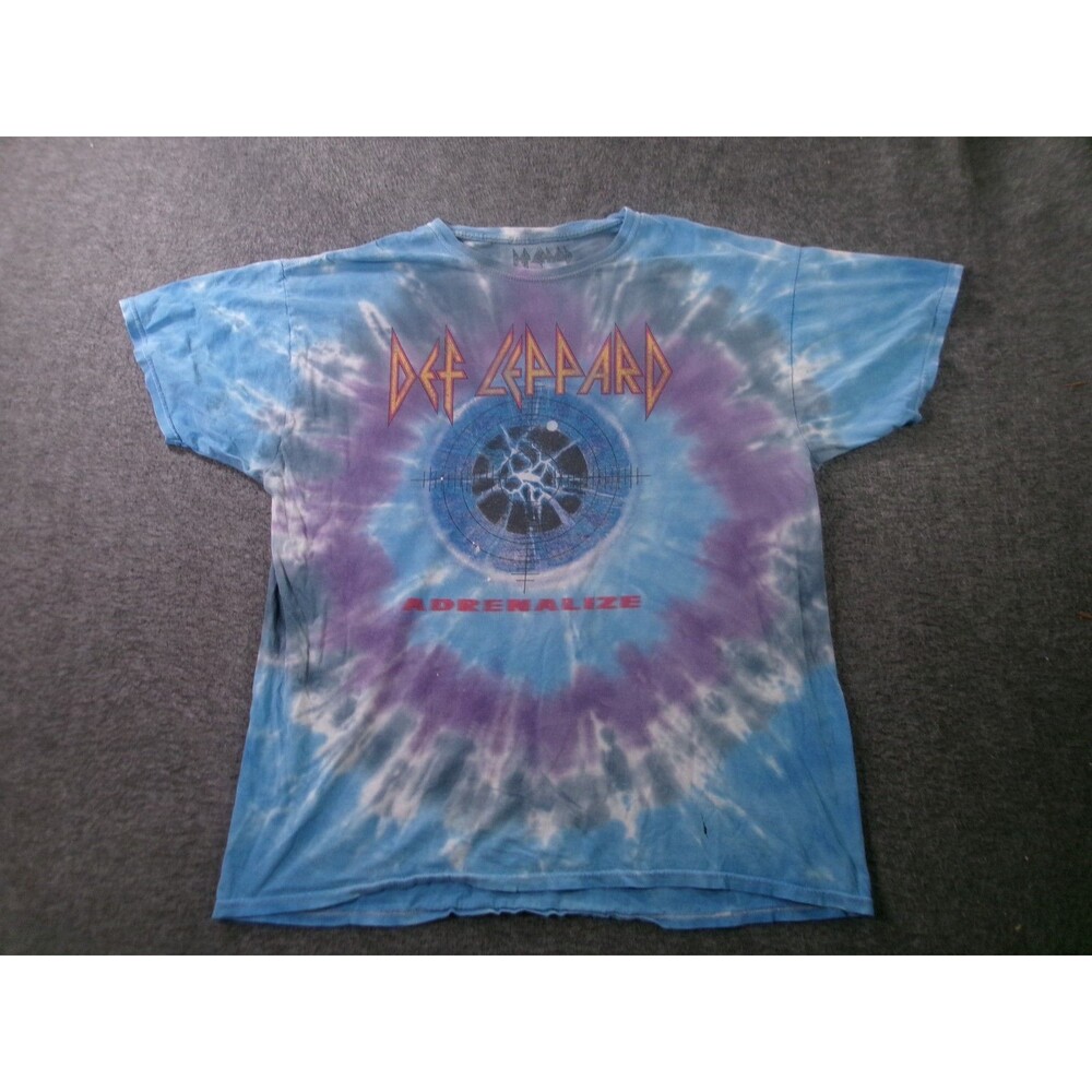 Def Leppard Shirt Mens L Tie Dye Adrenalize Tour Music Rock Band Concert 80s